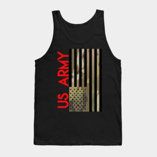 US ARMY CAMOUFLAGE FLAG Tank Top